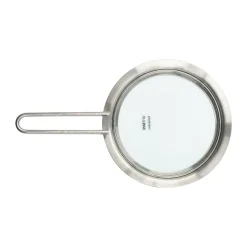 Eva Trio glass lid recycled stainless steel, Ø13 cm