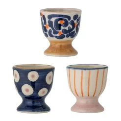 Eviaya egg cup 3 pieces, Blue-multi