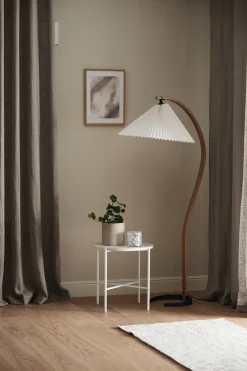 Fawn wool carpet white, 80x240 cm