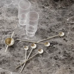 Fein longdrink-spoon, brass