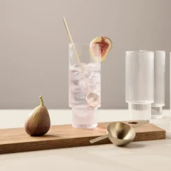 Fein longdrink-spoon, brass