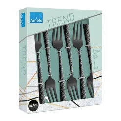 Felicity cake forks 15.6 cm 6-pack, Black