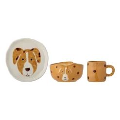 Fenix children's dinnerware stoneware 3 pieces, Dog