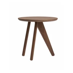 Fin side table 40 cm, Dark smoked oak