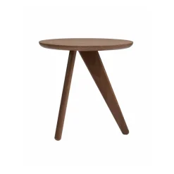 Fin side table 40 cm, Dark smoked oak