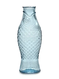 Fish & Fish glass bottle 85 cl, Light blue