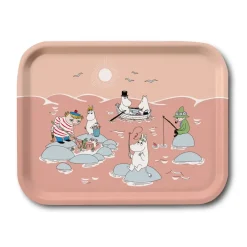 Fiske Moomin summer 2022 tray 20x27 cm, Pink