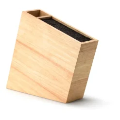 Flexible sloping knife block with extra compartments, Bambu