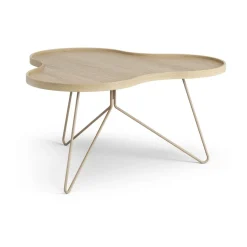 Flower mono table 84x90 cm, H45 Oak lacquered-nutmeg RAL1019