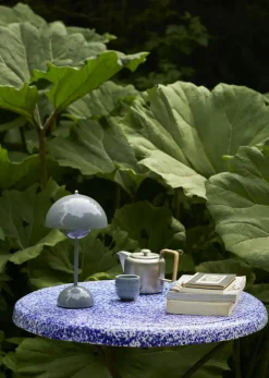 Flowerpot portable table lamp VP9, Stone blue