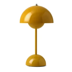 Flowerpot portable table lamp VP9, mustard