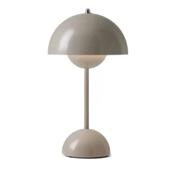 Flowerpot portable table lamp VP9, grey beige