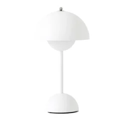 Flowerpot portable table lamp VP9, matte white