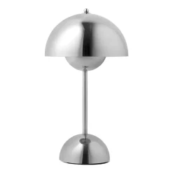 Flowerpot portable table lamp VP9, Chrome