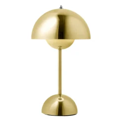 Flowerpot portable table lamp VP9, Brass