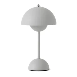 Flowerpot portable table lamp VP9, matte light grey