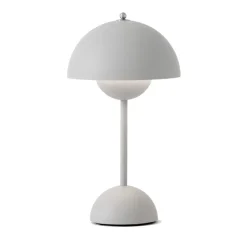 Flowerpot portable table lamp VP9, matte light grey