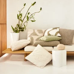 Flusso cushion 45x45 cm, Moss stone