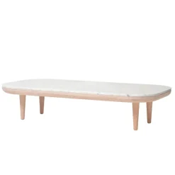 Fly table SC5, Light oiled oak + white marble