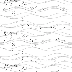 Flyttfåglar fabric, black