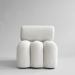 Foku Chair lounge chair, Bouclé