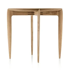 Foldable Tray Table Ø 45 cm, Oak