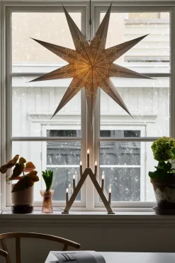 Folk advent star, White, Ø80 cm