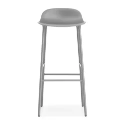 Form barstool metal legs 75 cm, Grey