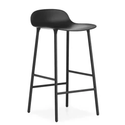Form barstool metal legs, Black