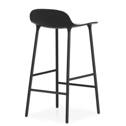 Form barstool metal legs, Black