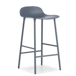 Form barstool metal legs, Blue