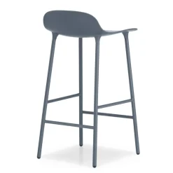 Form barstool metal legs, Blue