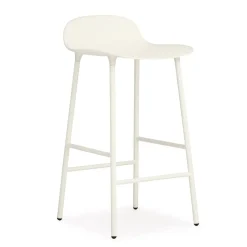 Form barstool metal legs, White