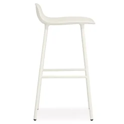 Form barstool metal legs, White