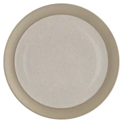 Fossil plate Ø26 cm, Beige