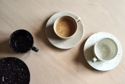 Freckle cup with saucer 26 cl, Black
