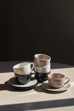 Freckle cup with saucer 26 cl, Black