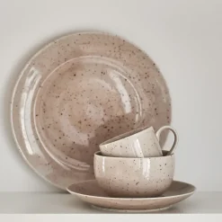 Freckle side plate Ø20 cm, beige