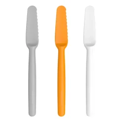 Functional Form butter knife 3-pack, grey-orange-white