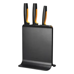 Functional Form plastic knife block with 3 knives, 4 pieces