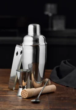 Funktion bar set 5 pieces, Stainless steel-beech