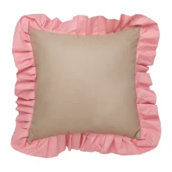 Garden Glory Outdoor cushion with frill 45x45 cm, Beige-pink