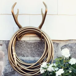 Garden Glory wall mount reindeer, Gold