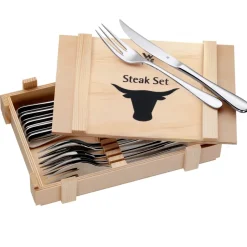Geschenkidee BBQ cutlery 12 pieces, Stainless steel