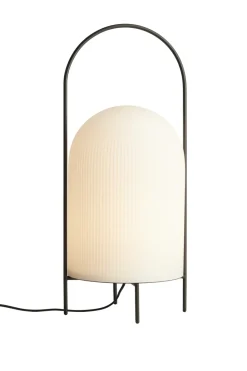 Ghost floor lamp, Black-white opal glass