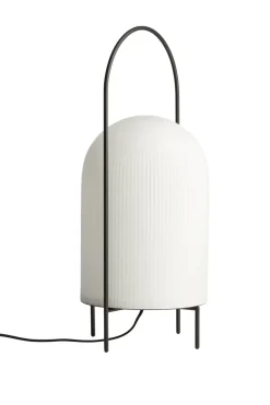 Ghost floor lamp, Black-white opal glass