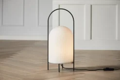 Ghost floor lamp, Black-white opal glass