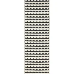 Gittan rug black, 70x150 cm