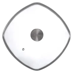 Glass lid with knob, 25x25 cm