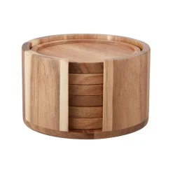 Gota coaster Ø10 cm 6-pack, Acacia